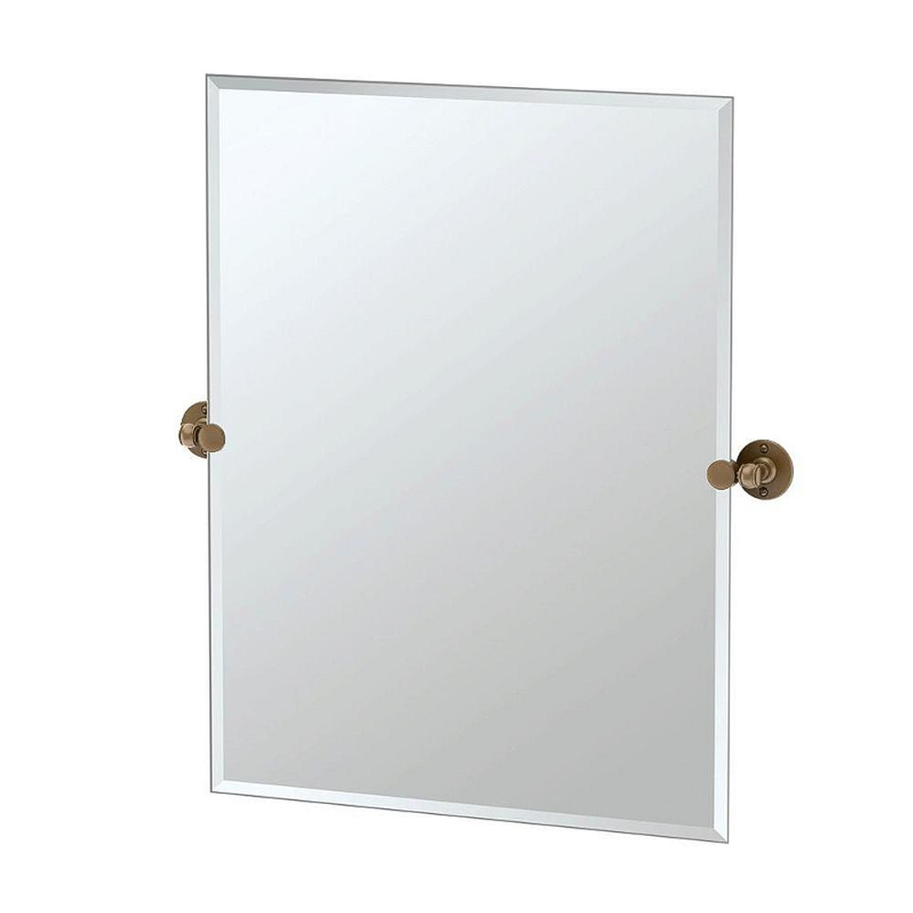 27-1/2inW X 31-1/2inH Wall-Mounted Frameless Rectangular Mirror in Bronze 27-1/2inW X 31-1/2inH Wall-Mounted Frameless Rectangular Mirror in Bronze