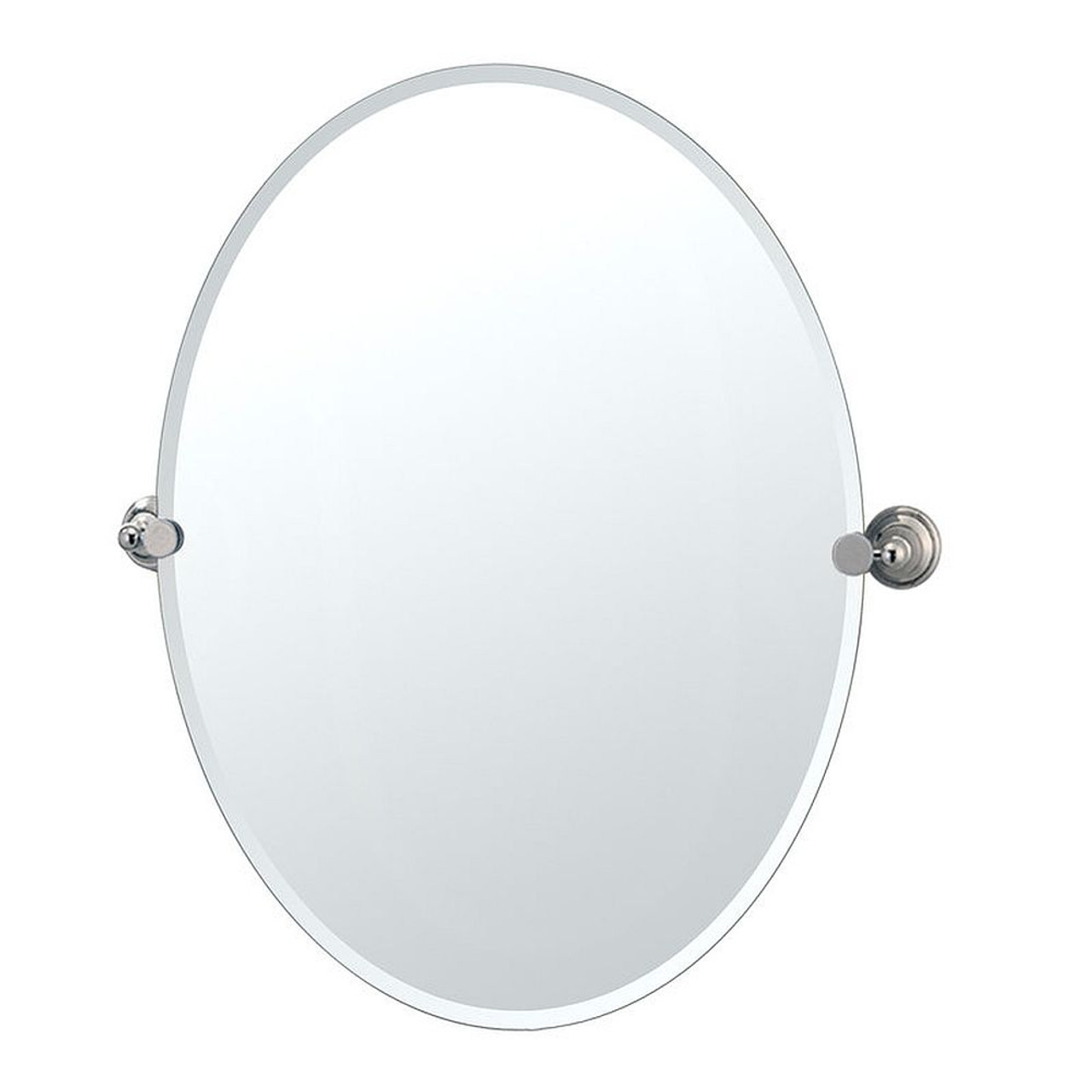 Large Oval Mirror in Polished Nickel Large Oval Mirror in Polished Nickel