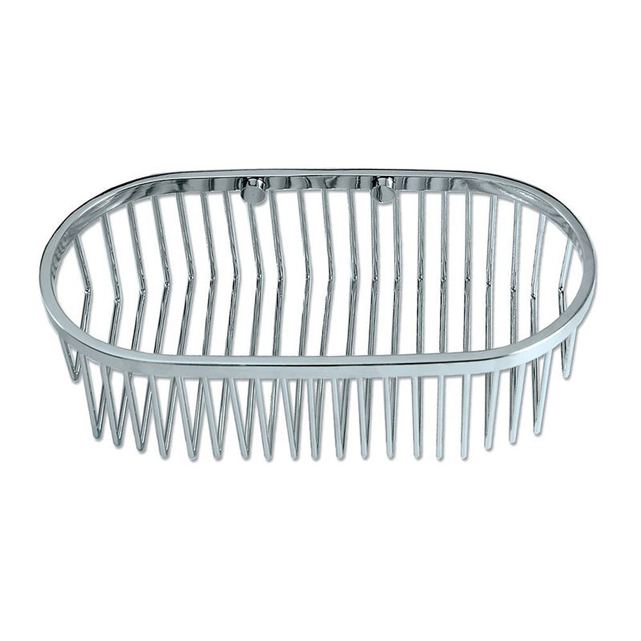 10 Inch Oval Shower Basket in Chrome 10 Inch Oval Shower Basket in Chrome