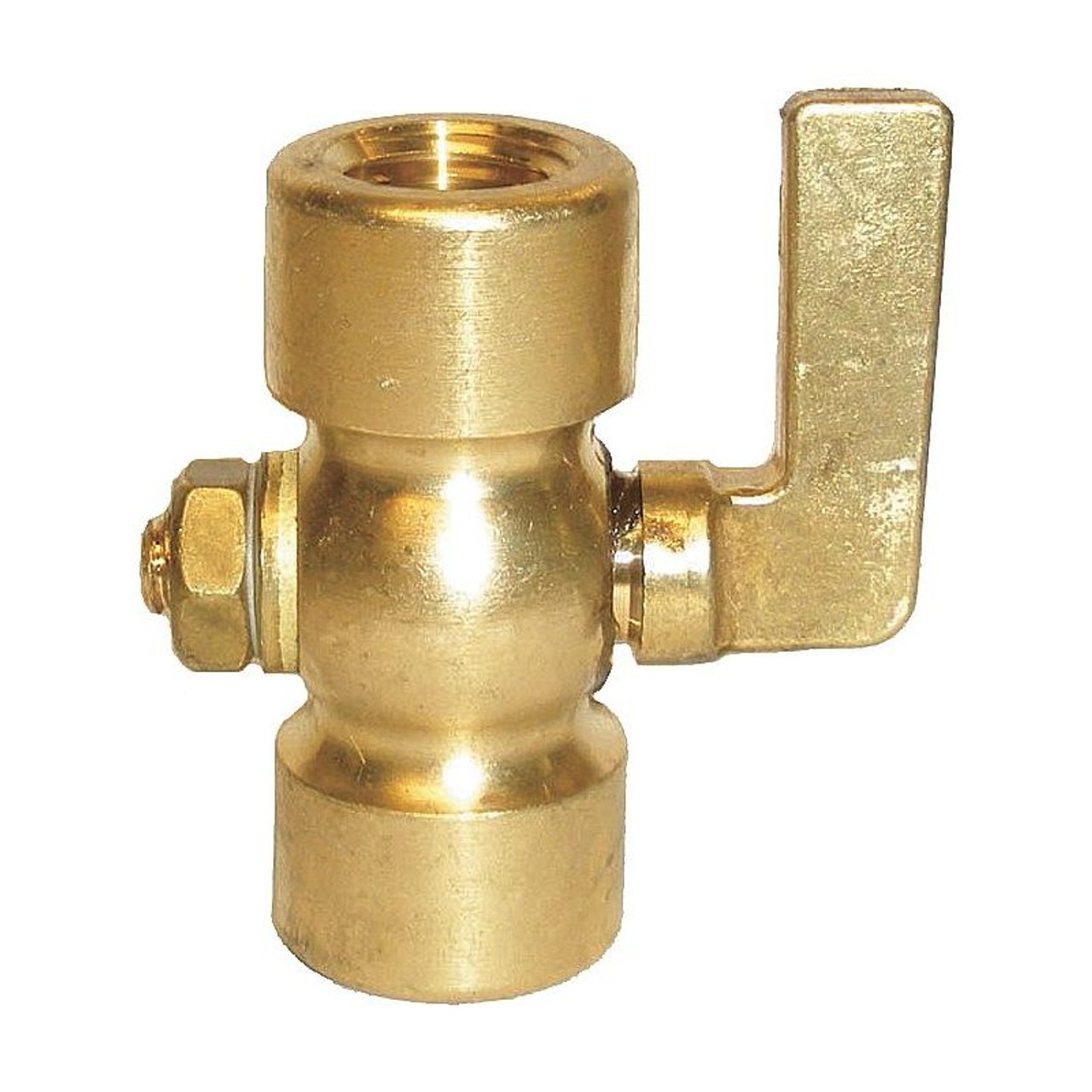 1/4-in Brass Air Cock, Nut Bottom Type, FNPT x FNPT Connection Type 1/4-in Brass Air Cock, Nut Bottom Type, FNPT x FNPT Connection Type
