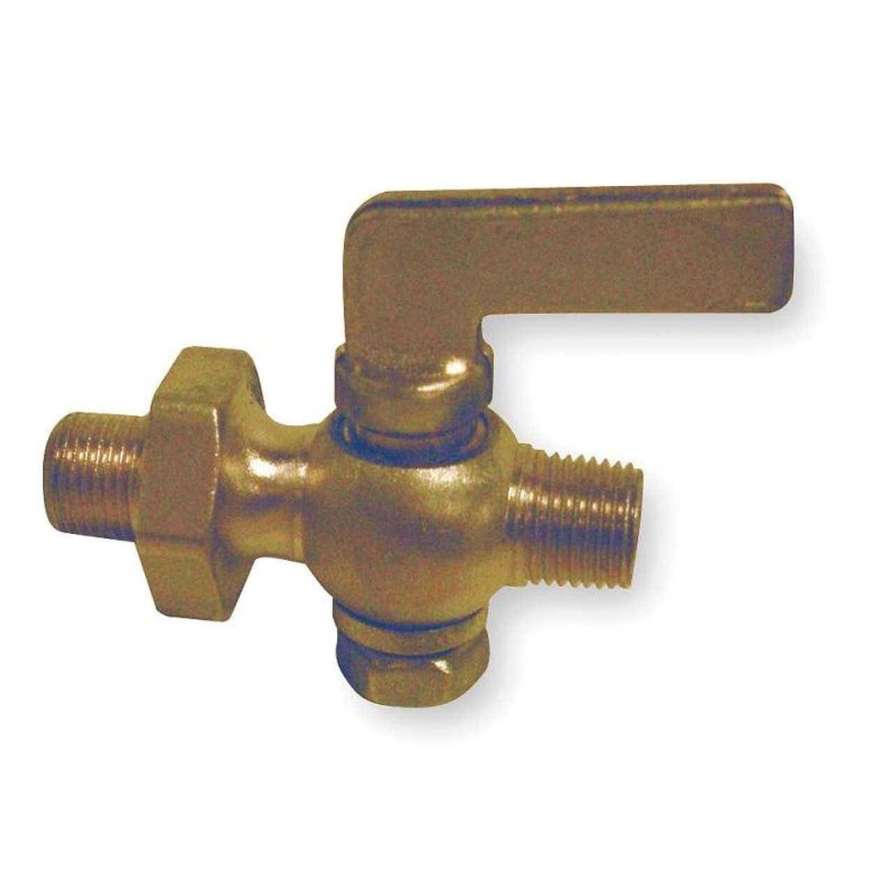 1/8-in Brass Air Cock, Spring Bottom Type, MNPT Hexagon Shoulder x MNPT Connection Type 1/8-in Brass Air Cock, Spring Bottom Type, MNPT Hexagon Shoulder x MNPT Connection Type