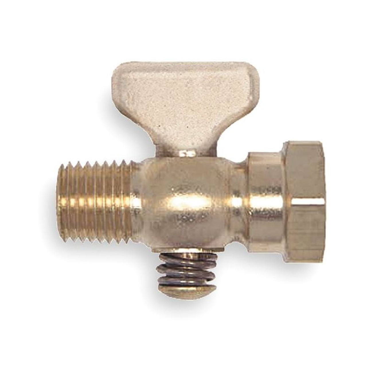 1/4-in Brass Air Cock, Spring Bottom Type, MNPT x FNPT Hexagon Shoulder Connection Type 1/4-in Brass Air Cock, Spring Bottom Type, MNPT x FNPT Hexagon Shoulder Connection Type