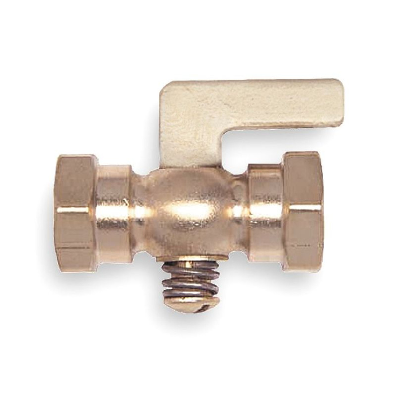 1/4-in Brass Air Cock, Spring Bottom Type, FNPT Hexagon Shoulder x FNPT Hexagon Shoulder Connection Ty 1/4-in Brass Air Cock, Spring Bottom Type, FNPT Hexagon Shoulder x FNPT Hexagon Shoulder Connection Ty