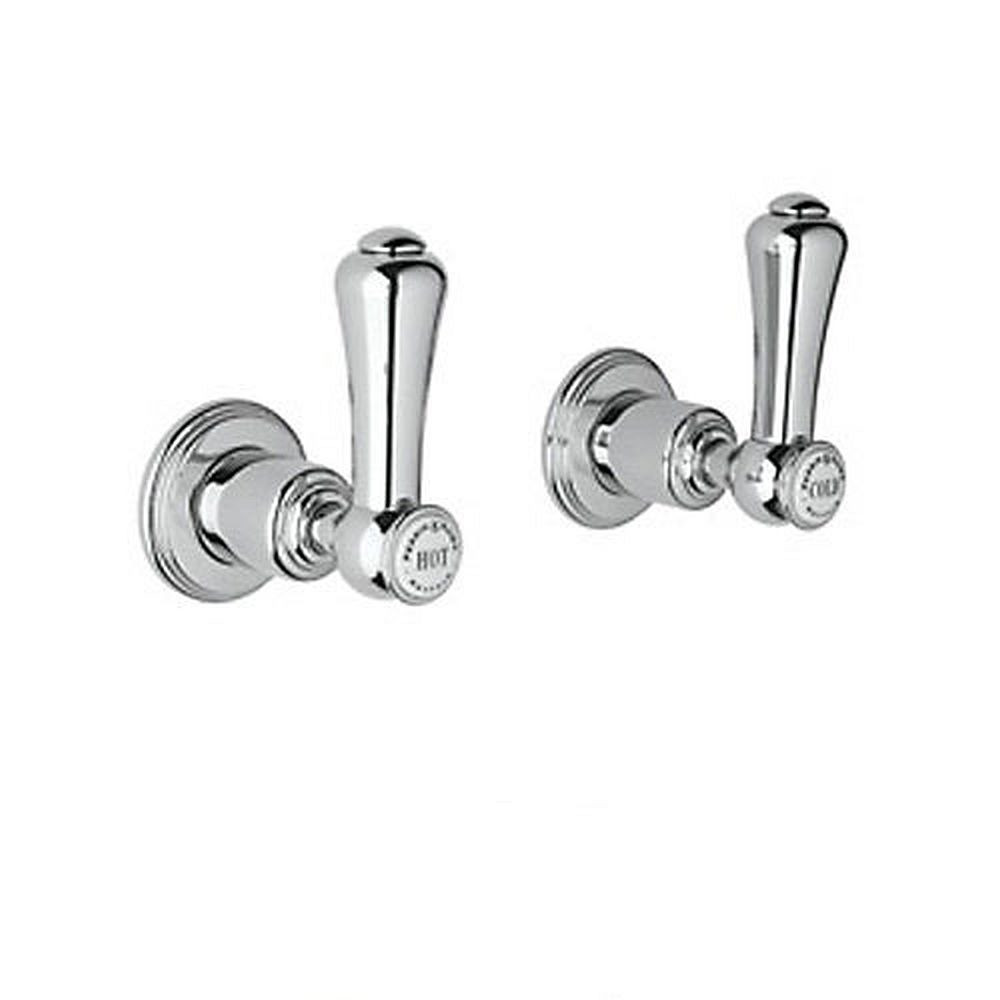 Rohl U.3750LSP-APC-2 Pair of 1/2in Concealed Wall Valves in Polished Chrome