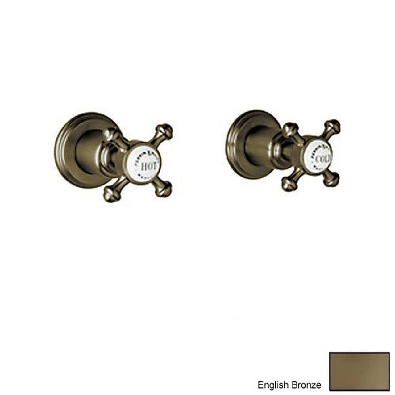 Pair of 1/2in Concealed Wall Valves in English Bronze
