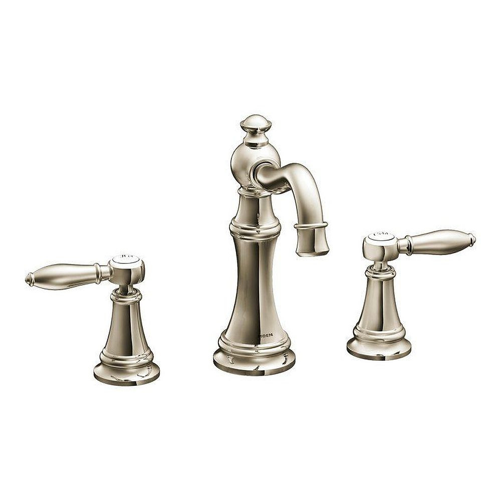 Moen TS42108NL Double Handle Widespread Bathroom Faucet in Nickel