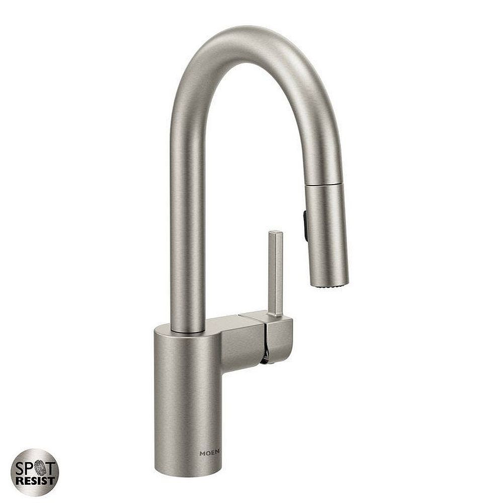 Single Handle Pulldown Bar Faucet in Spot Resist Stainless
