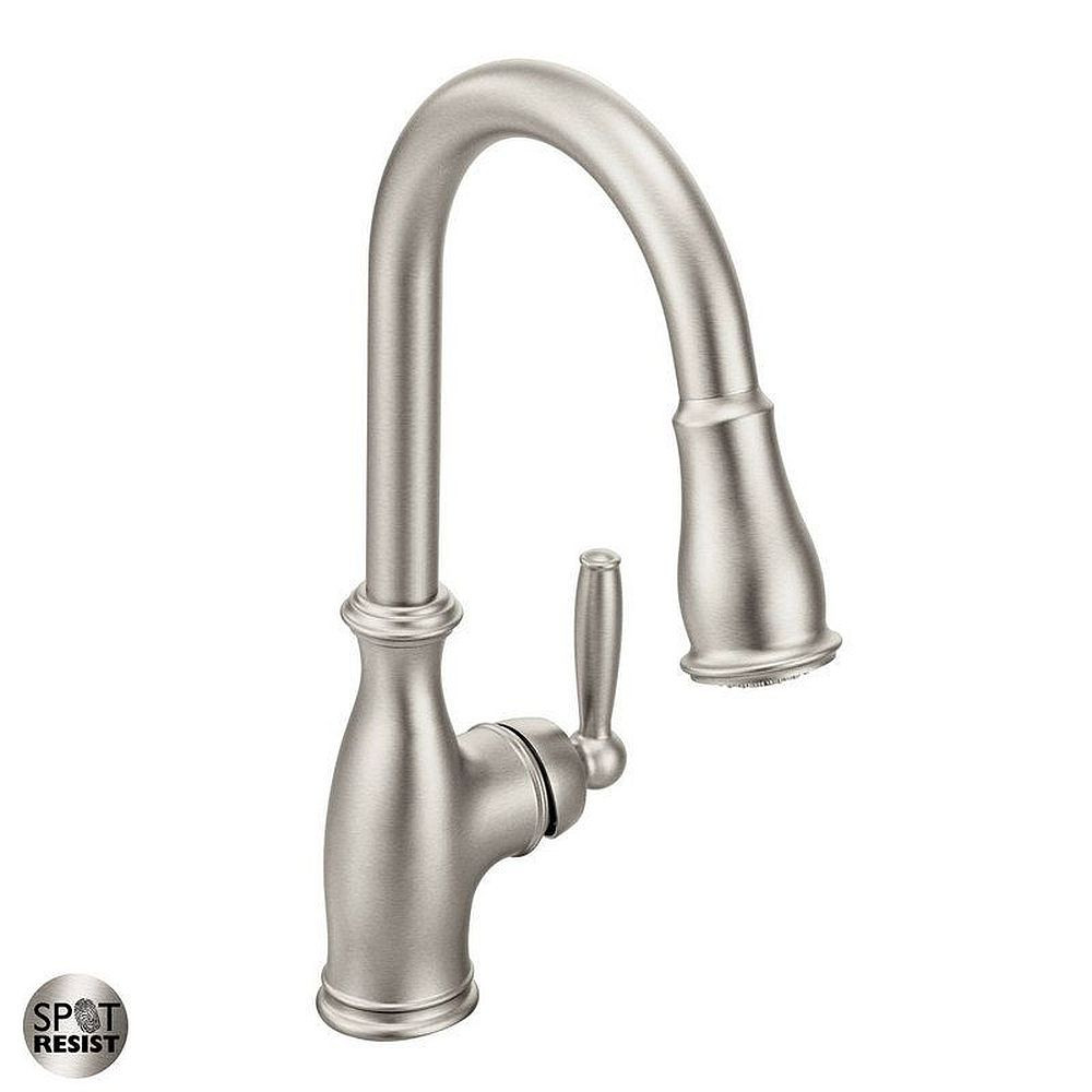 Moen 7185SRS Single Handle Pulldown Kitchen Faucet in Spot Resist Stainless