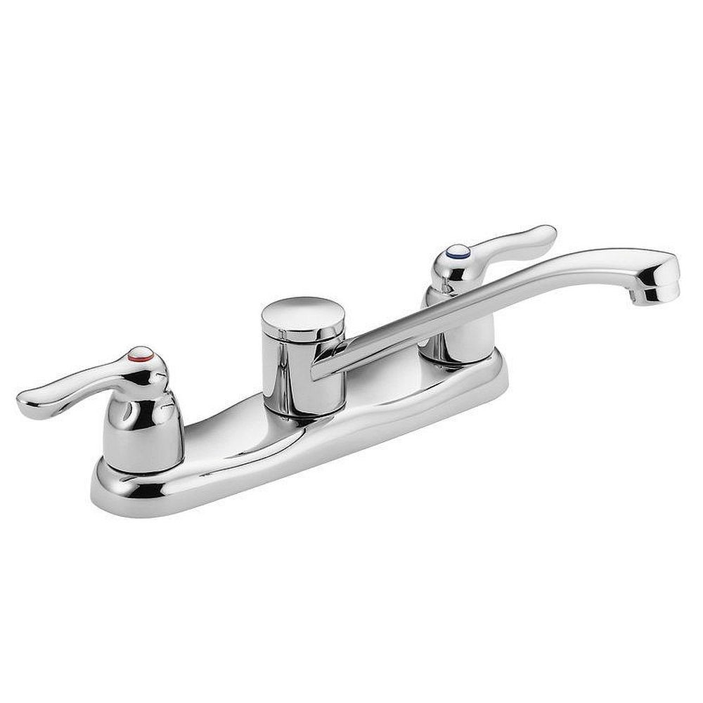 Moen 8780 Double Handle Kitchen Faucet in Chrome