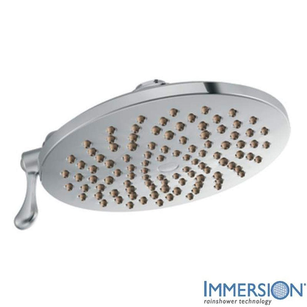 8in Multi Function Rainshower Shower Head with Eco Performance in Chrome