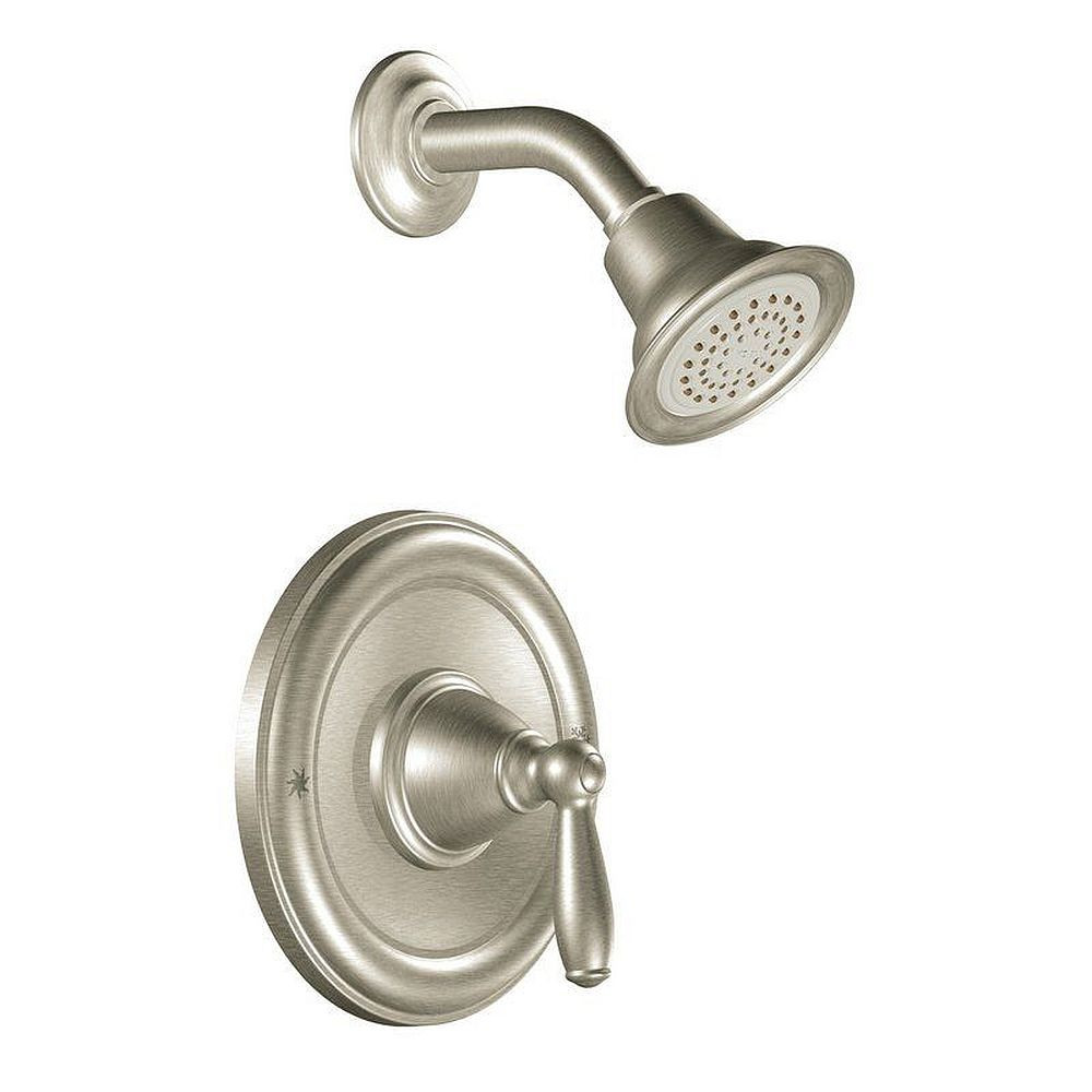 Moen T2152EPBN Posi-Temp Pressure Balanced Shower Trim with Shower Head in Brushed Nickel