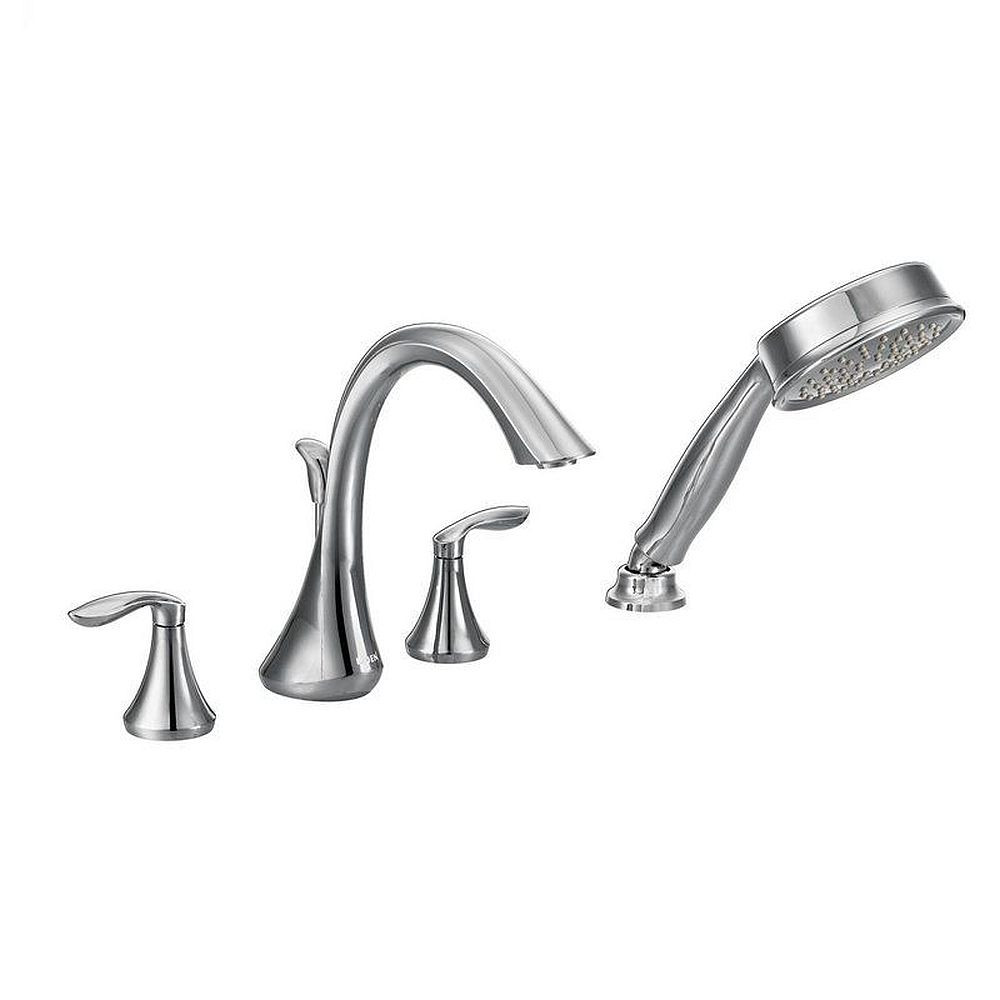 Moen T944 Deck Mounted Tub Filler with Hand Shower in Chrome