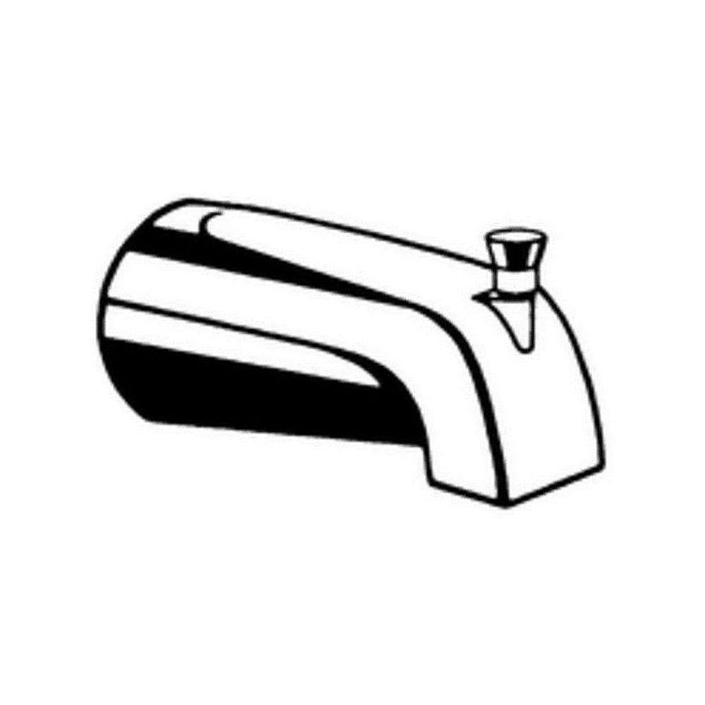 Vandal Resistant Diverter Tub Spout with Slip Fit Connection in Chrome