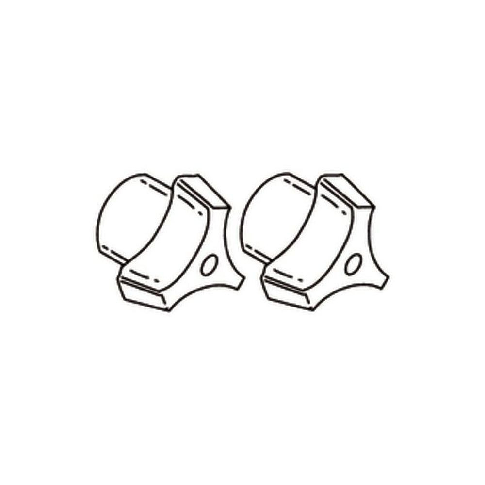 Pair of 2 Tri-Blade Handles in Chrome