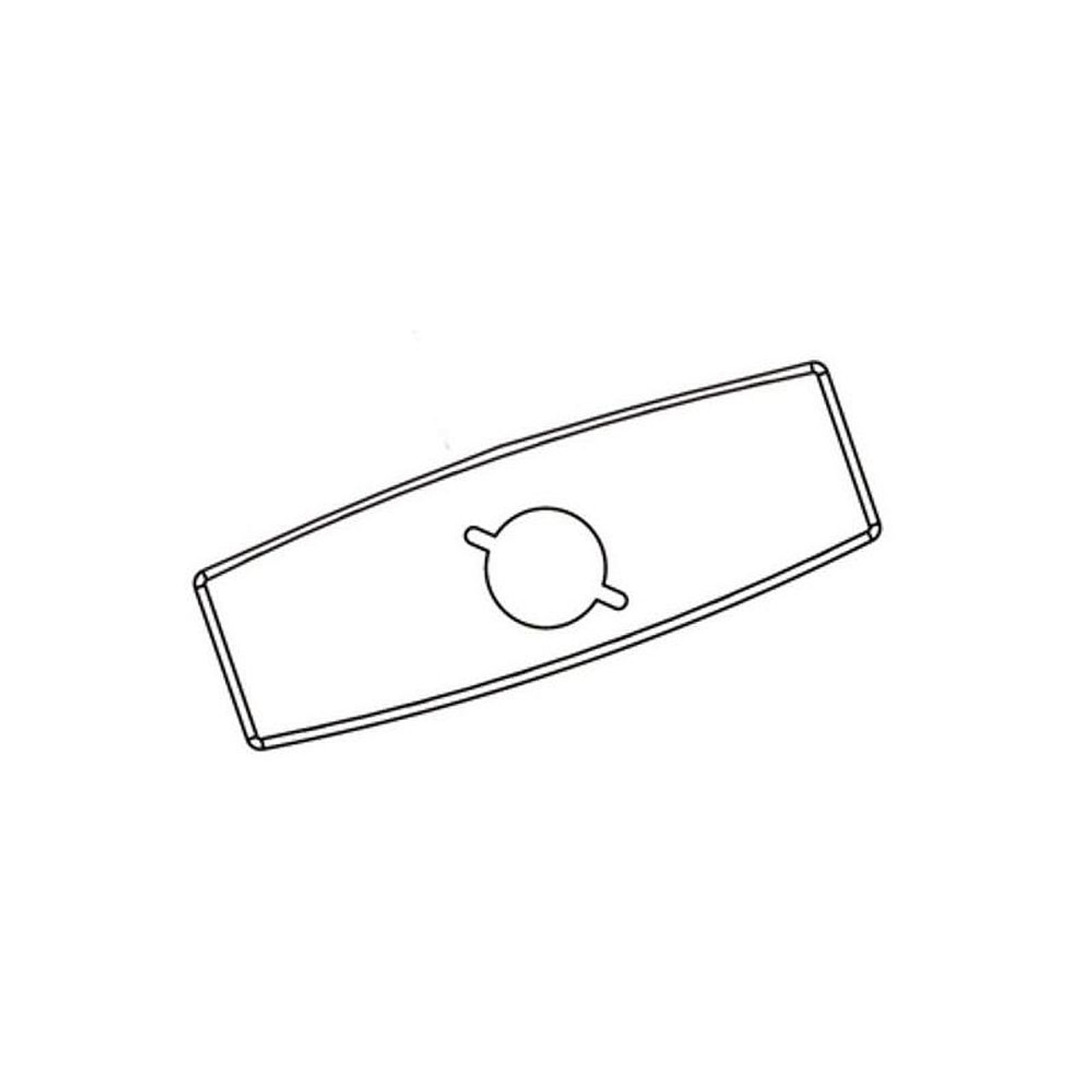 4in Commercial Escutcheon Plate for 8302, 8303, and 8304 Faucets in Chrome