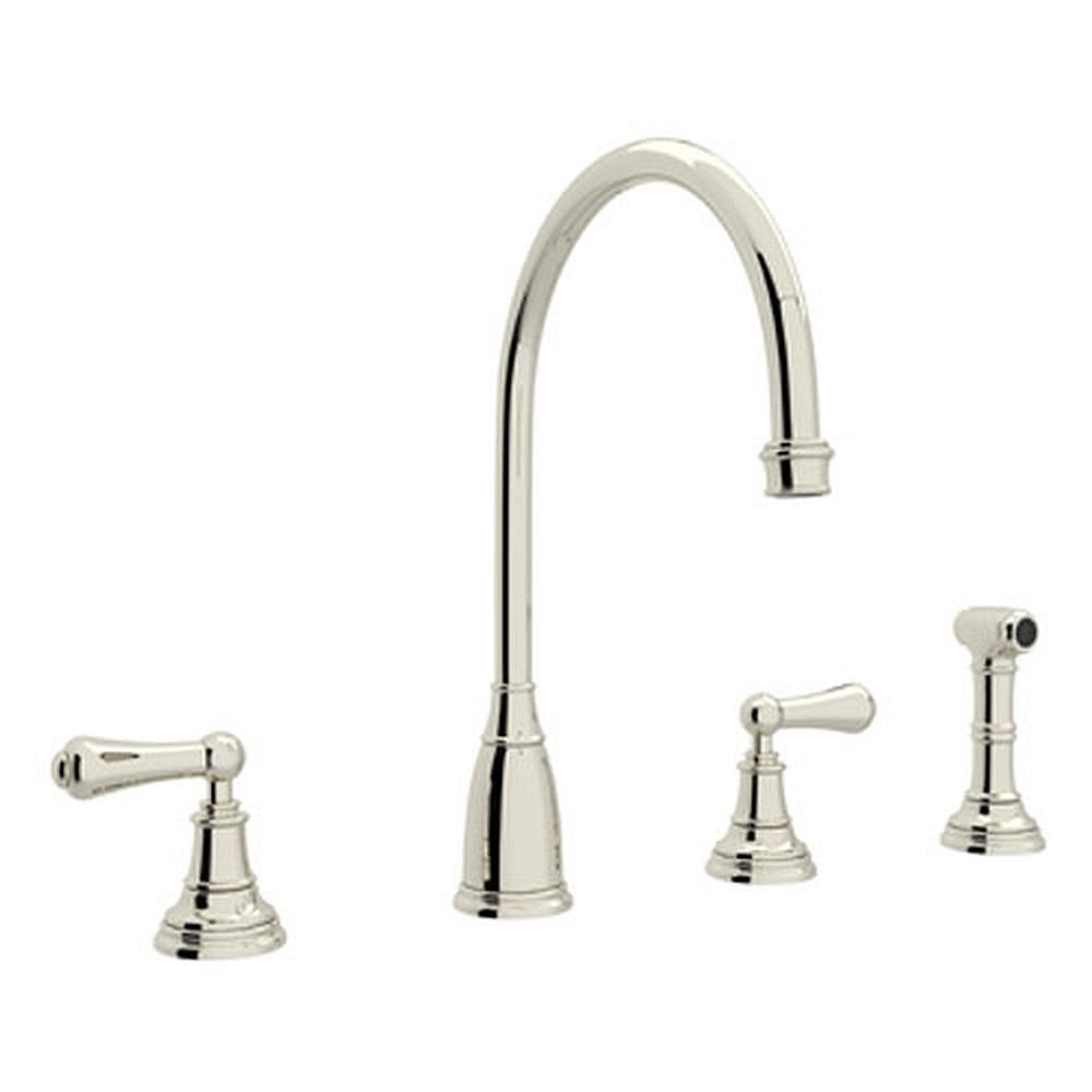 Rohl U.4736L-PN-2 Widespread Kitchen Faucet in Polished Nickel