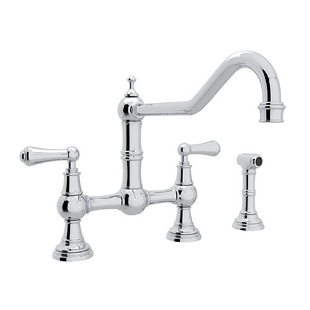 Rohl U.4764L-APC-2 Bridge Kitchen Faucet in Polished Chrome