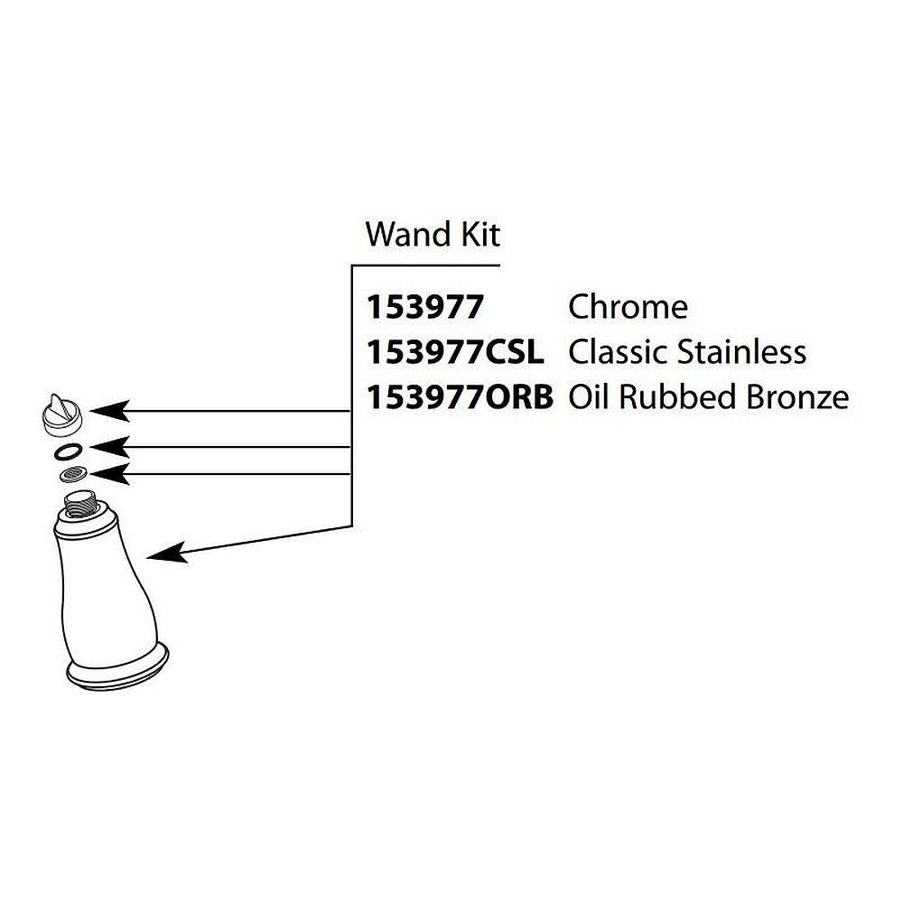 Moen 153977 Wand Kit in Chrome