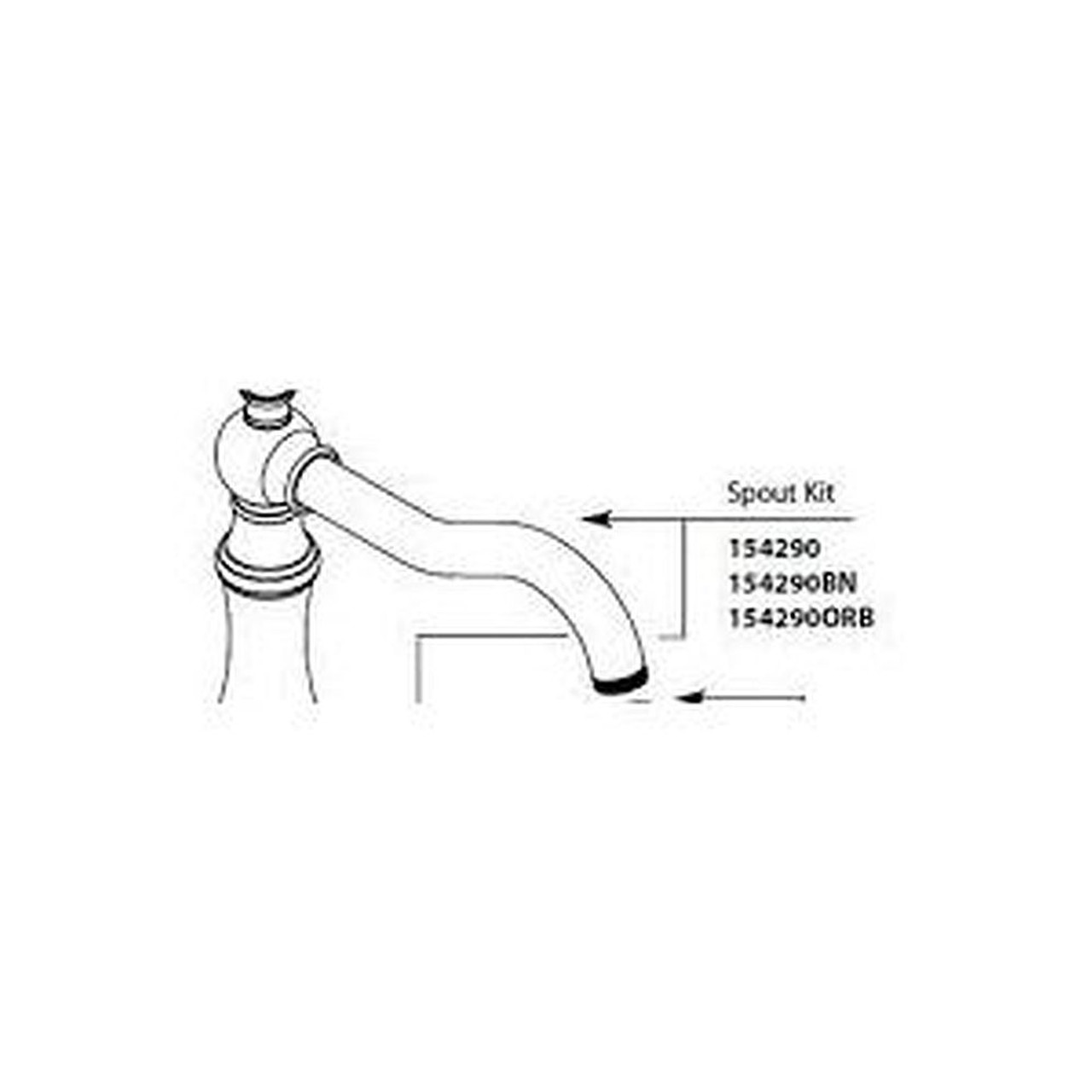 Moen 154290 Roman Tub Spout Kit in Chrome
