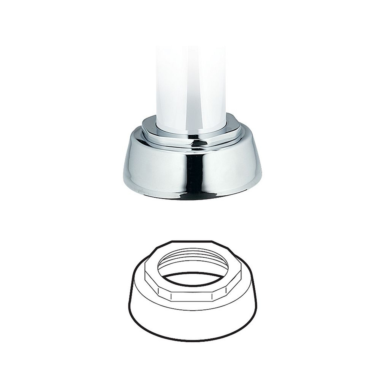 Moen Commercial 3/4-In Top Spud Nut And Flange Assembly Kit