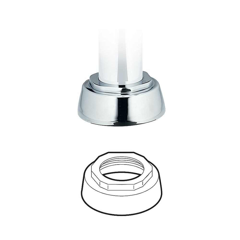 3/4in Top Spud Nut and Flange Assembly Kit in Chrome