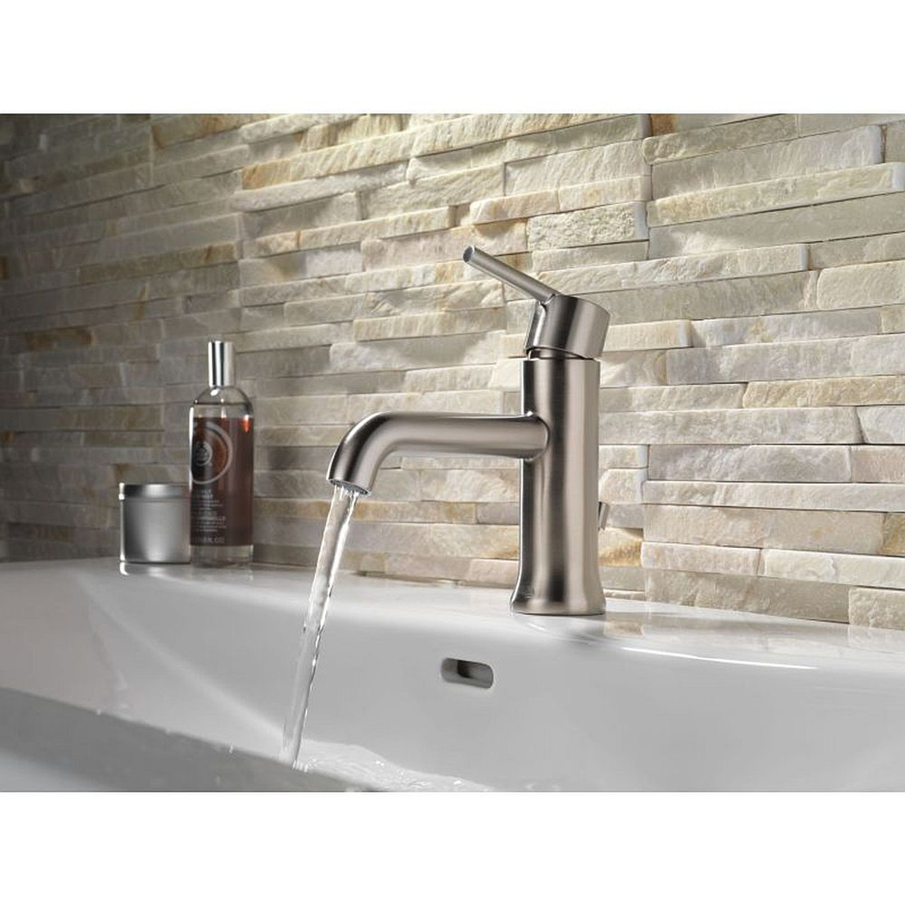 Delta 559LF-SSMPU Trinsic Single Handle Lavatory Faucet - Metal Pop-Up in Brilliance Stainless