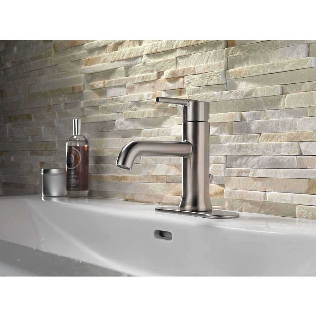 Delta 559LF-SSMPU Trinsic Single Handle Lavatory Faucet - Metal Pop-Up in Brilliance Stainless
