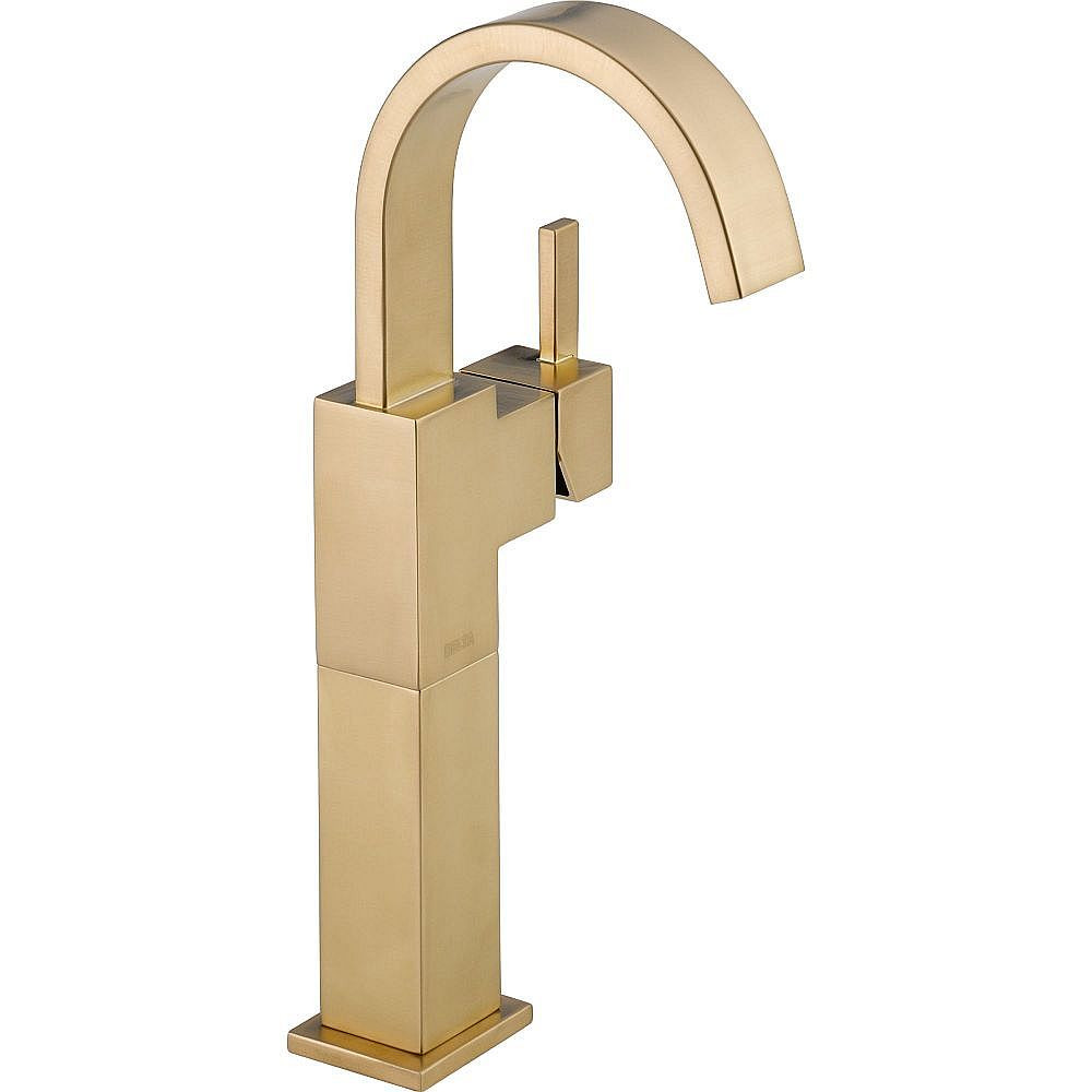 Delta 753LF-CZ Single Handle Vessel Lavatory Faucet in Champagne Bronze