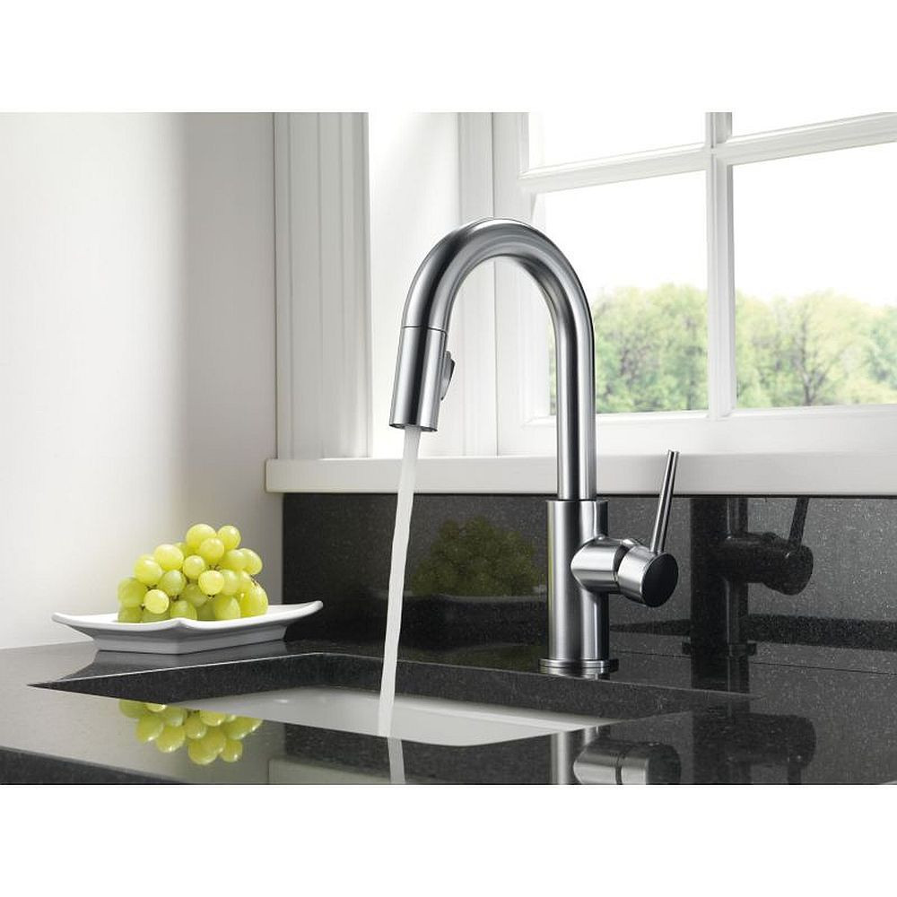 Delta 9959-AR-DST Single Handle Pull-Down Bar/Prep Faucet in Arctic Stainless
