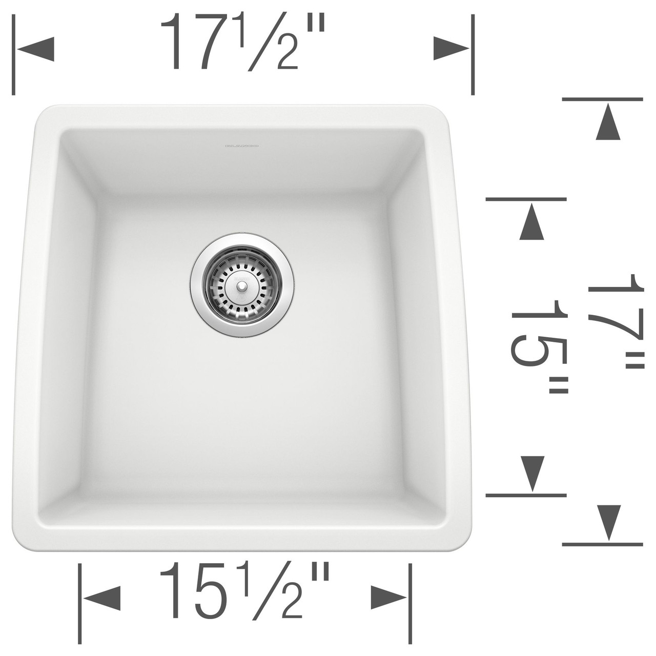 17-In X 17.5-In Single-Basin Granite Undermount Residential Kitchen Sink in White 17-In X 17.5-In Single-Basin Granite Undermount Residential Kitchen Sink in White