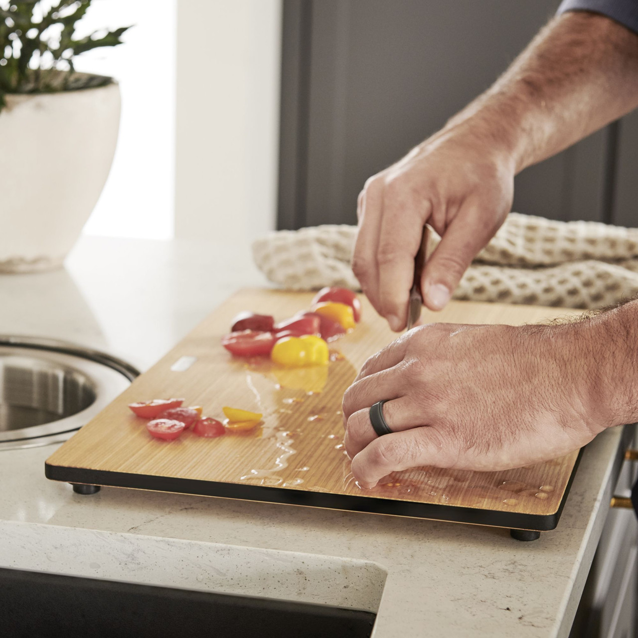 17.43-in L x 11.375-in W Wood Cutting Board in Ash 17.43-in L x 11.375-in W Wood Cutting Board in Ash