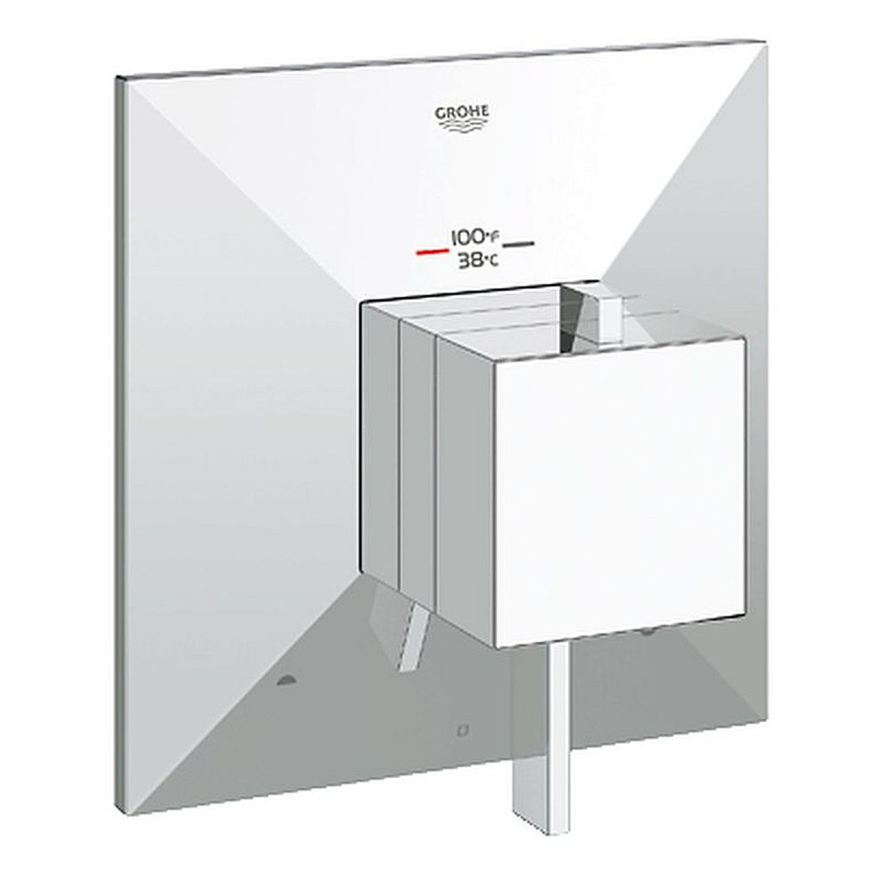 Grohe 19794000 Allure Brilliant Dual Function Thermostatic Trim with Control Module in Chrome Grohe 19794000 Allure Brilliant Dual Function Thermostatic Trim with Control Module in Chrome