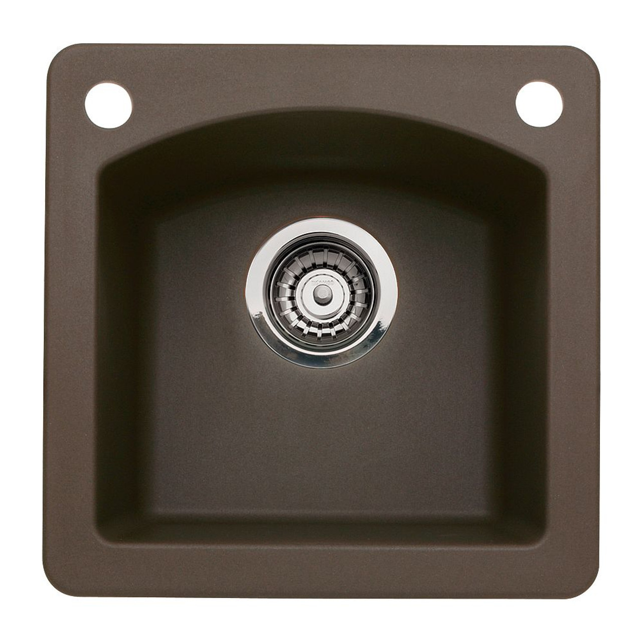 Bar Sink 2-Hole, Silgranit II in Cafe Brown