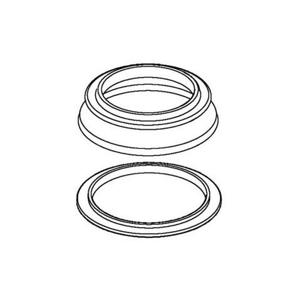 Single Hole Escutcheon with Gasket in Venetian Bronze