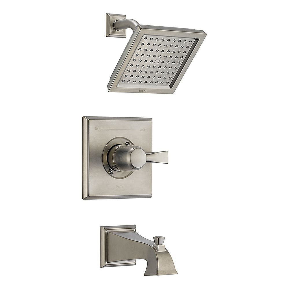 Delta T14451-SS Single Function Pressure Balanced Bath and Shower Trim Less Rough-in in Brilliance Stainless