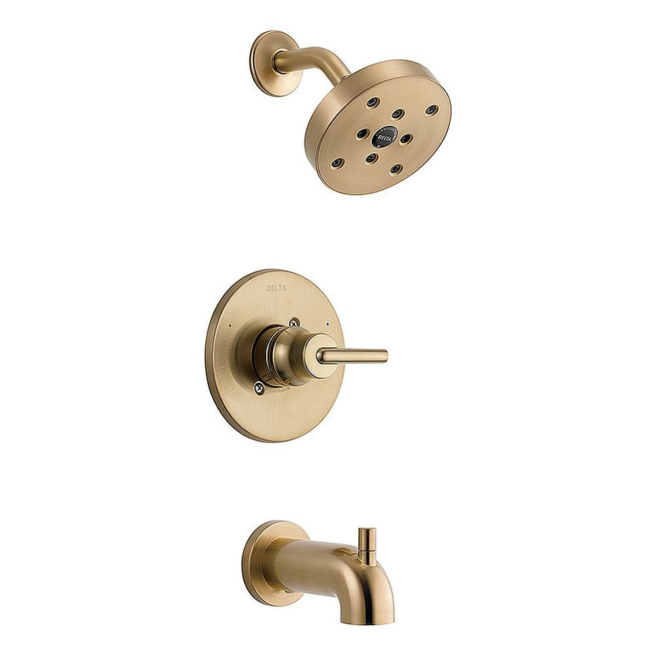 Bath and Shower Trim with H2Okinetic and Monitor Technologies in Champagne Bronze
