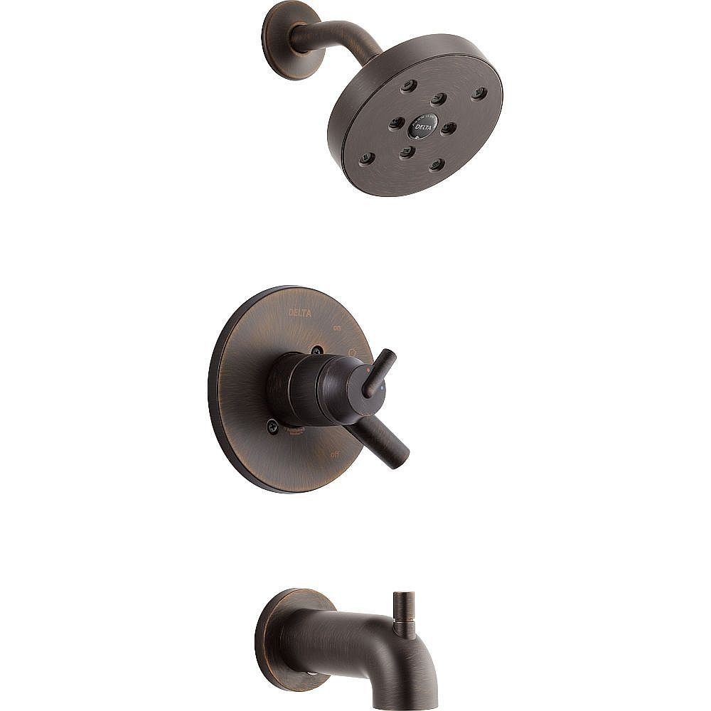 Delta T17459-RB Trinsic Dual Function Pressure Balanced Bath and Shower Trim with Internal Volumn Control Less Rough-in in Venetian Bronze