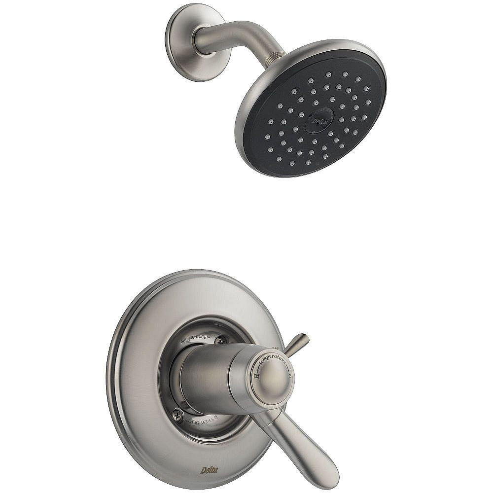 Delta T17T238-SS Dual Function Pressure Balanced Shower Trim with Integrated Shower Trim Less Rough-in in Brilliance Stainless