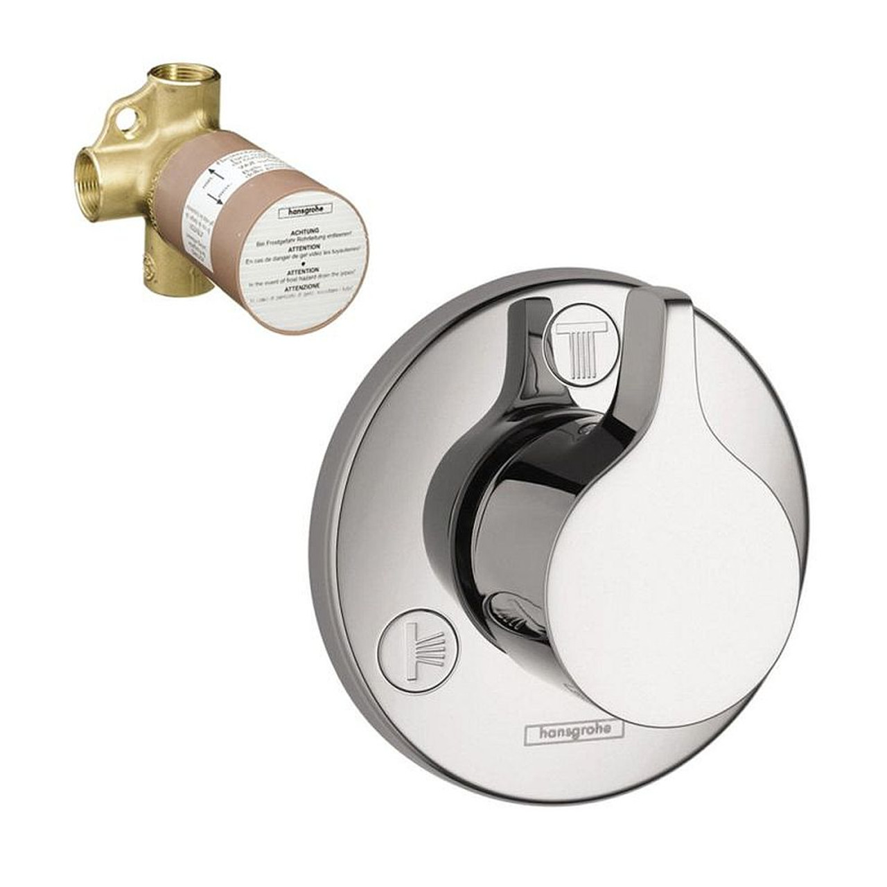 E/S Trio/Quattro Trim with 2-Way Diverter Rough-In in Chrome E/S Trio/Quattro Trim with 2-Way Diverter Rough-In in Chrome
