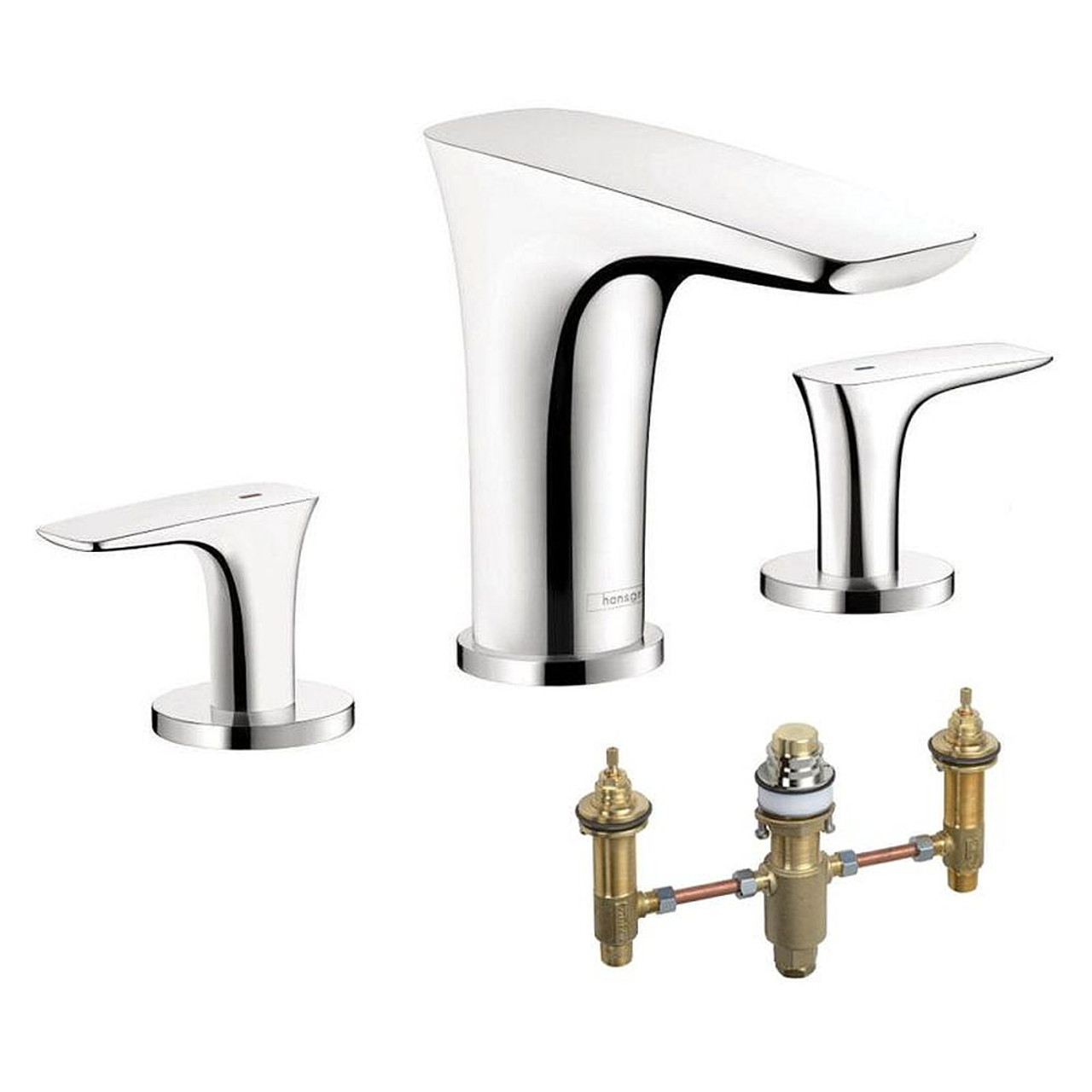Hansgrohe KT15440-06607CR PuraVida 2-Handle Roman Tub Faucet with Rough-In in Chrome