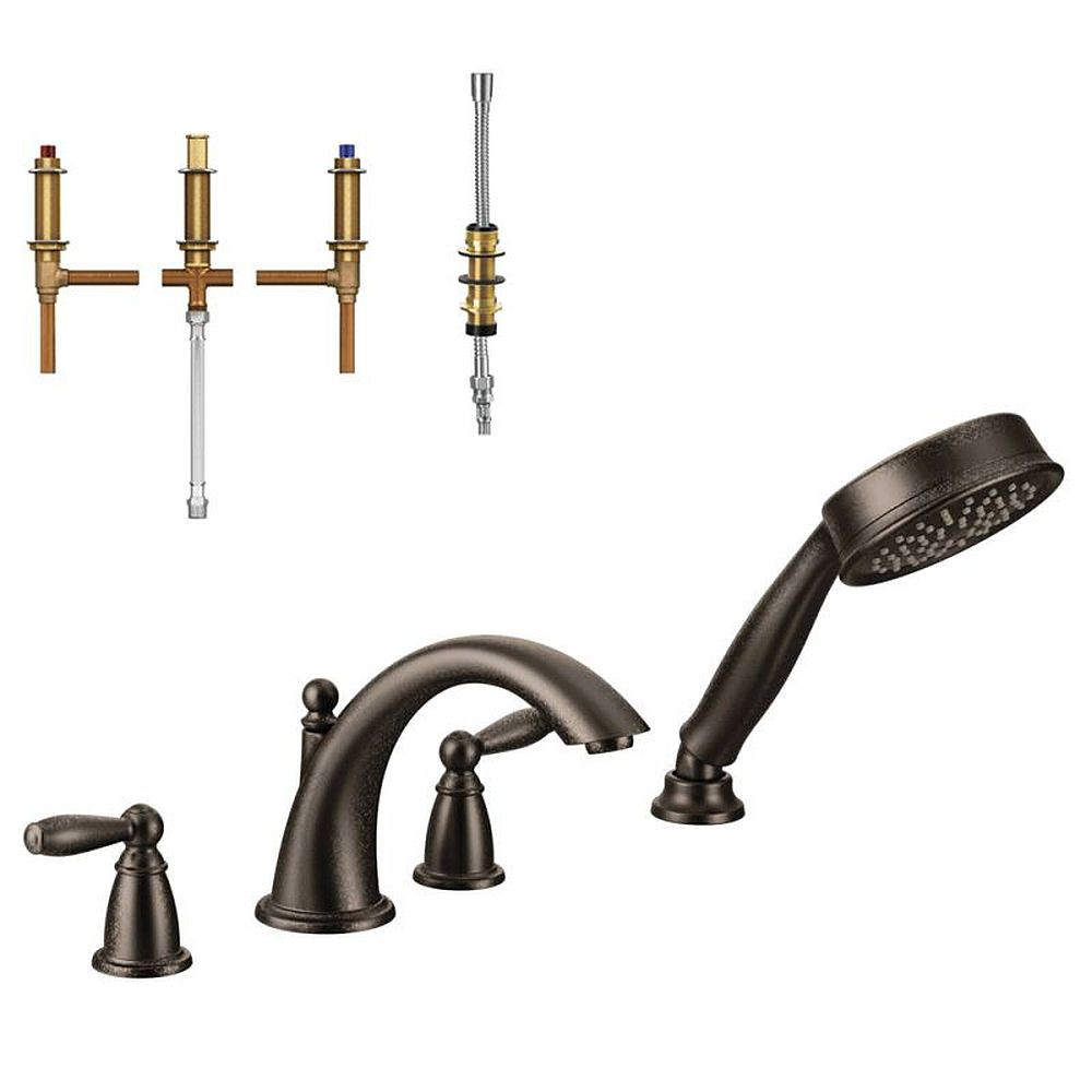 8-1/8-Inch Roman Tub Faucet with Hand Shower in Oil Rubbed Bronze