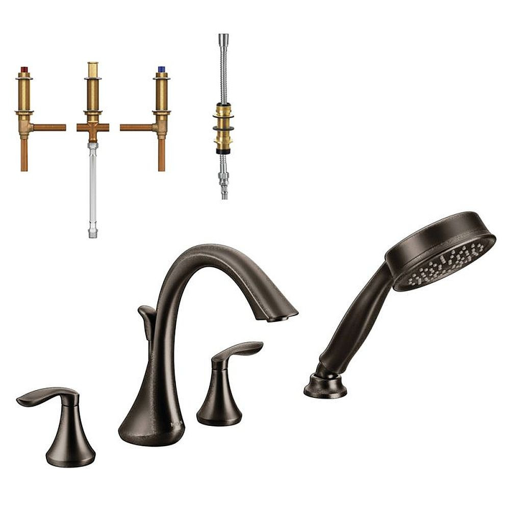 7-13/16-Inch Roman Tub Faucet with Hand Shower in Oil Rubbed Bronze