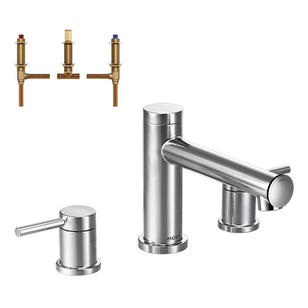 2-Handle Roman Tub Faucet with 1/2-Inch CC Rough-in in Chrome