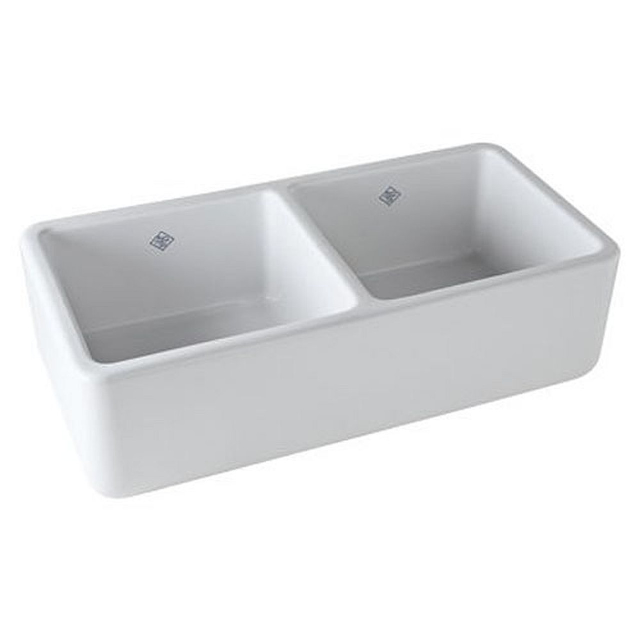 37in Handcrafted, Double-Basin, Fireclay, Apron-Front Farmhouse Kitchen Sink in White 37in Handcrafted, Double-Basin, Fireclay, Apron-Front Farmhouse Kitchen Sink in White