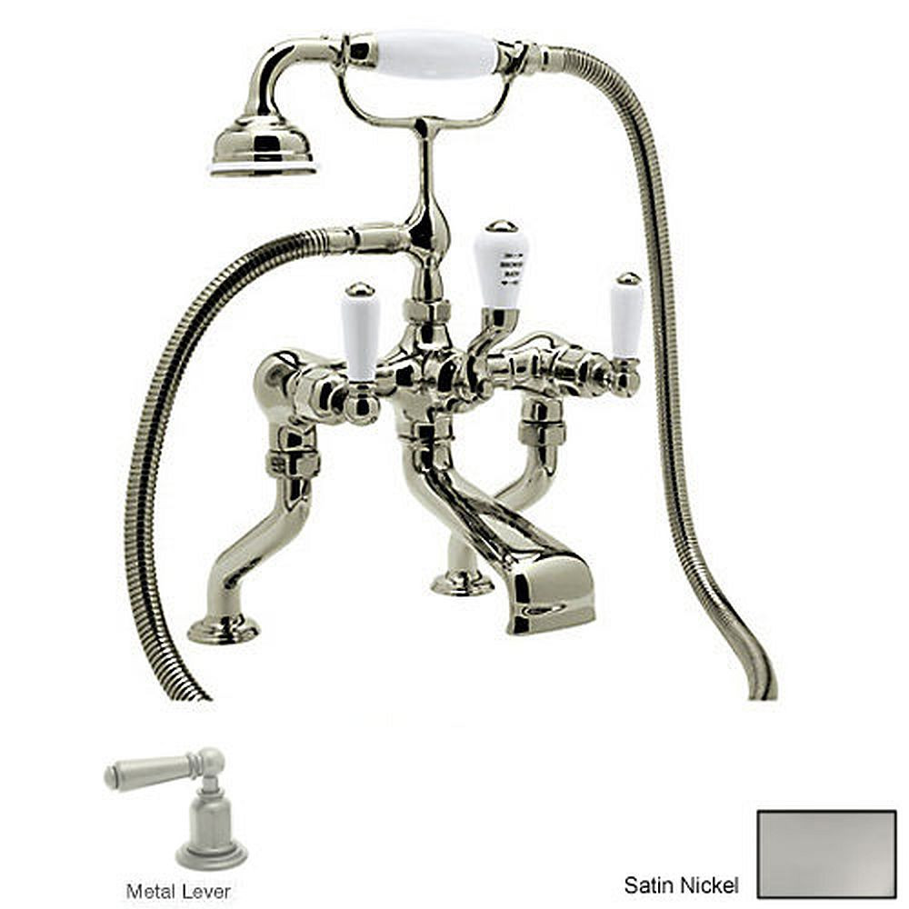 Rohl U.3500L/1-STN Deck Mount Exposed Tub Filler Faucet in Satin Nickel