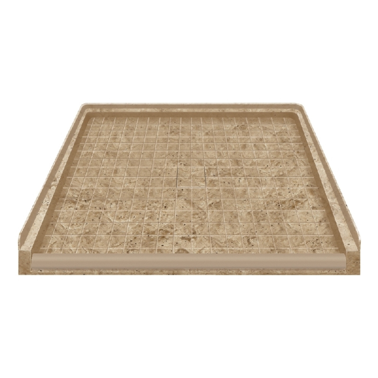 39.5-in x 37.75-in Solid Surface Barrier-Free Shower Base in Sand Mountain