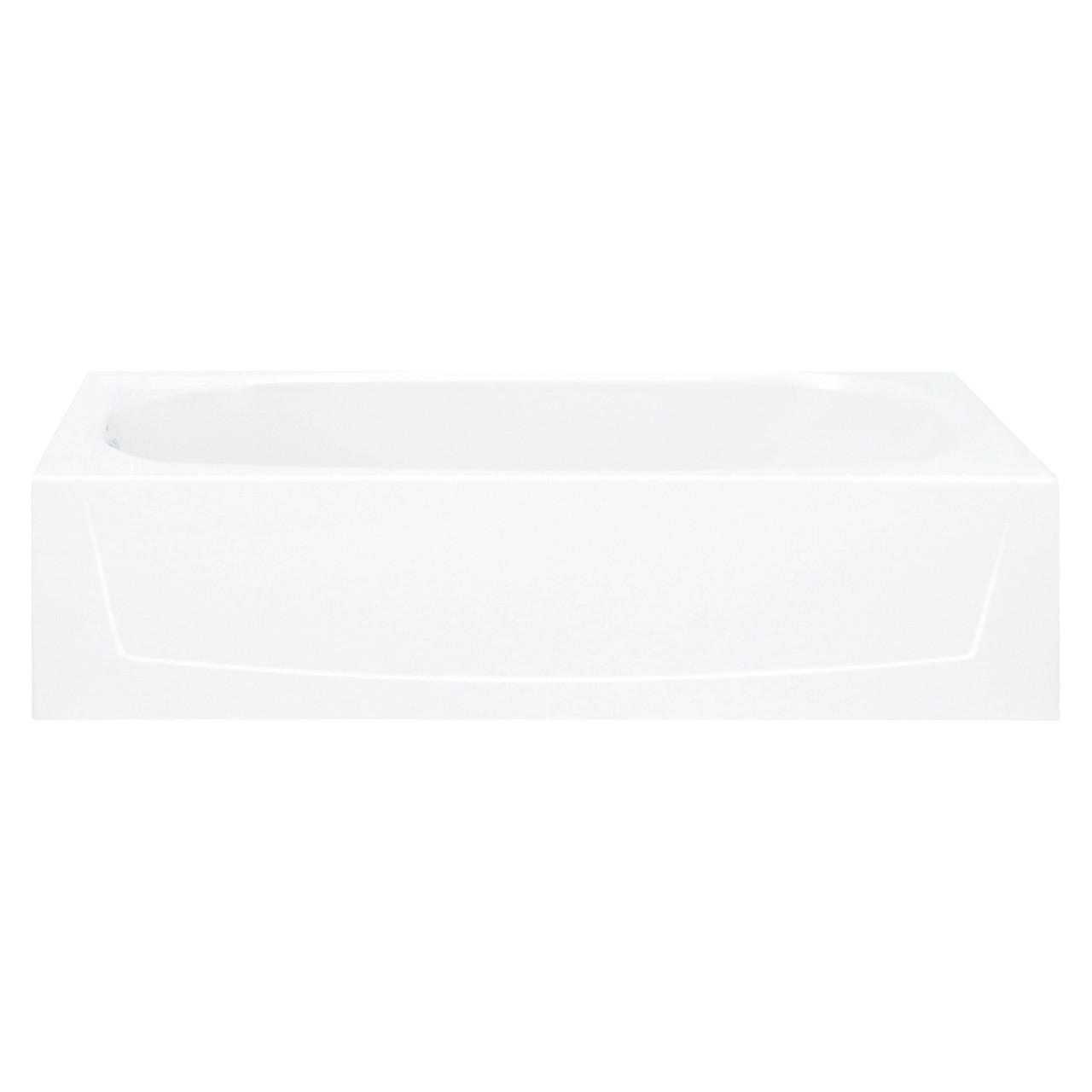 Sterling 71041110-LNR-0 60-in L x 29-in W Oval In Rectangle Skirted Bathtub with Left-Hand Drain in White Sterling 71041110-LNR-0 60-in L x 29-in W Oval In Rectangle Skirted Bathtub with Left-Hand Drain in White