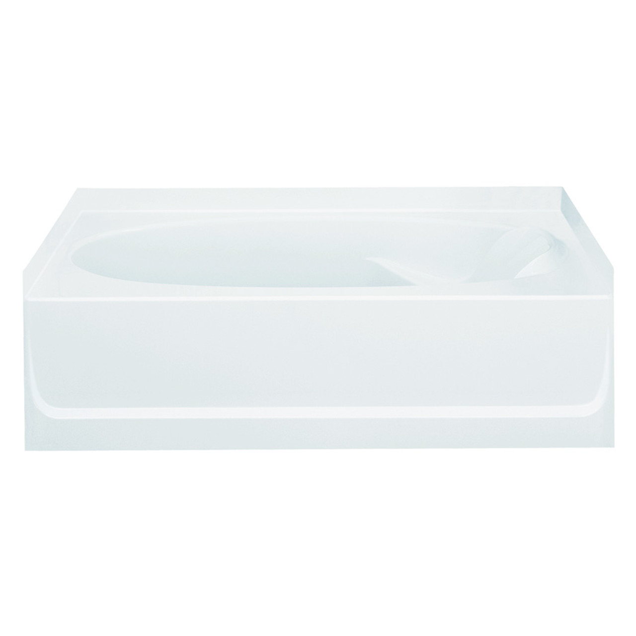 60-in L x 36-in W Oval In Rectangle Skirted Bathtub with Left-Hand Drain in White 60-in L x 36-in W Oval In Rectangle Skirted Bathtub with Left-Hand Drain in White