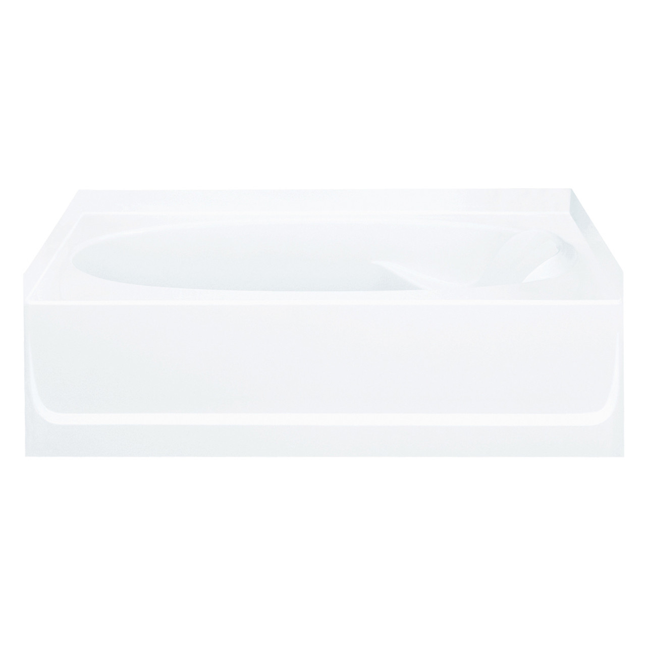 60-in L x 42-in W Oval In Rectangle Skirted Bathtub with Left-Hand Drain in White 60-in L x 42-in W Oval In Rectangle Skirted Bathtub with Left-Hand Drain in White