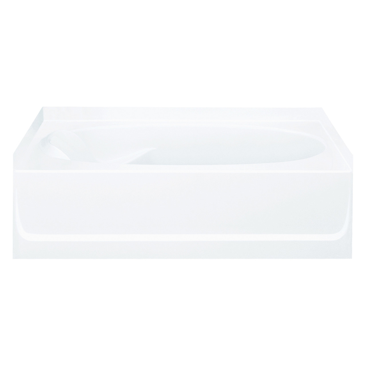 60-in L x 42-in W Oval In Rectangle Skirted Bathtub with Right-Hand Drain in White 60-in L x 42-in W Oval In Rectangle Skirted Bathtub with Right-Hand Drain in White